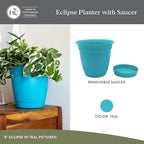 The HC Companies 12 Inch Eclipse Round Planter Pots - Image 2