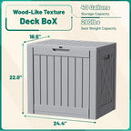 Devoko 40 Gallon Deck Box Outdoor Storage Box Waterproof - Image 7