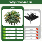 49” Artificial Ferns for Outdoors Planter, 128 Leaves per Fern, Large Lush Fake - Image 3