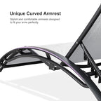 PURPLE LEAF Patio Oversized Chaise Lounge Chair Set - Image 6