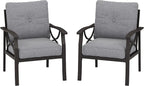 RoyalCraft 2 Pieces Outdoor Single Sofa, All-Weather Patio Metal Armchair - Image 8