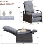 ATR ART TO REAL Outdoor Wicker Recliner Chair - Image 2