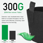 JERIA 12-Pack 5 Gallon Grow Bags, 300G Thickened Nonwoven Garden Pots, Heavy - Image 4