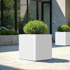 Large Square Planter for Outdoor Plants 20" L x 20" W x 20" H, Metal Planters - Image 5