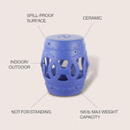 JONATHAN Y TBL1022D Lucky Coins 16" Chinese Ceramic Drum Indoor/Outdoor Garden - Image 4
