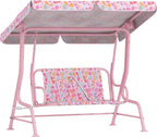 Qaba Kids Patio Swing, 2-Seater Outdoor Porch Swing Chair by Qaba