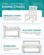 SERWALL 11-Piece Outdoor Dining Set, All Weather HDPE Outdoor Furniture Set - Image 7