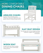 SERWALL 7-Piece Outdoor Dining Set, All Weather HDPE Outdoor Furniture Set - Image 7