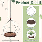 3 Pack Hanging Planters for Indoor Black Plant Hanger - Image 2