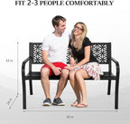 VINGLI 50" Outdoor Bench Metal - Image 3