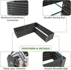 A ANLEOLIFE 12-Piece 18 Inch Tall Raised Garden Beds Kit, Square & Rectangular - Image 5