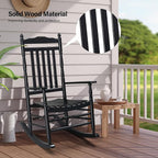 VINGLI Wooden Rocking Chair, Outdoor Chair - Image 6