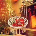Hammock Swing Chair for 2-5 Years Old Kids, Handmade Knitted Macrame Hanging - Image 2