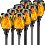 Upgraded 8 Pack Super Larger Size Solar Torch Lights by SANJICHA