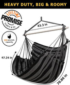 ADVOKAIR Hammock Chair Large 70.9"x47.2", 32% Bigger XXL Hanging Swing Chair - Image 4