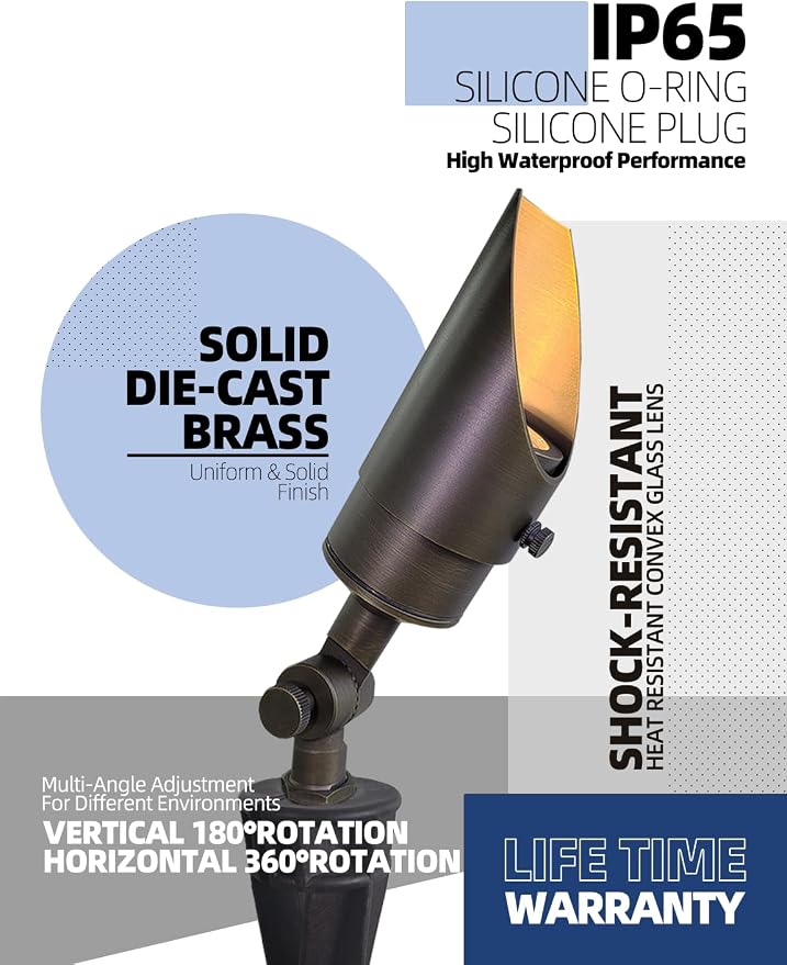 MALORY Brass Landscape Spotlight 1-Pack - Image 3