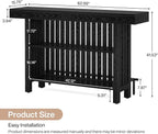 Tribesigns Black Large Home Bar Unit, 2-Tier Mini Bar Table Height Pub Table - Image 2