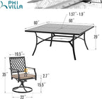 PHI VILLA 9 Pieces Outdoor Dining Set - Image 9