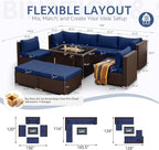 NICESOUL 9 Piece Patio Furniture Set - Image 4