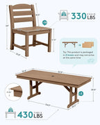 SERWALL 11 Piece Outdoor Dining Set - Image 2