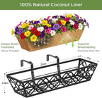 Y&M Flower Boxes for Deck Railings 24inch 4packs, Deck Railing Planter Boxes - Image 3
