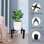 4 Pcs Four Legs Adjustable Metal Plant Stand - Image 7