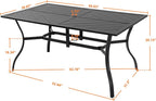 NUU GARDEN 6-Person Outdoor Dining Table, All Weather Patio Table - Image 2