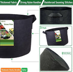 3-Pack 30 Gallon Thickened Plant Grow Bags Large Heavy Duty Garden Bag Fabric - Image 6