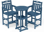 Outdoor Bistro Bar Set, Patio High Top Table and Bar Height Tall Adirondack - Image 9