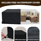 Aoxun Patio Furniture Sets, 8-Piece Outdoor Patio Furniture - Image 7