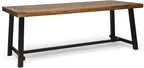 Great Deal Furniture Beau Outdoor Eight Seater Wooden Dining Table, Teak and - Image 5