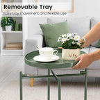 danpinera 2 Tier Metal Side Table - Image 4