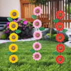 3 Pack Sunflowers Garden Stakes Decor, Metal Yard Art Decorative Garden Stakes - Image 8