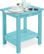 Y&M Outdoor Side Table, HIPS Adirondack Small Double Layer Table, Waterproof by YM