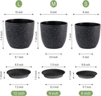 Plant Pots 10/9/8 inch, Flower Pots - Image 3