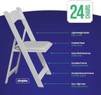 Simplex Furniture Modern White Resin Foldable Chair - Image 4