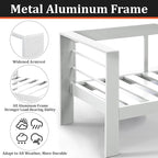 Kiss the Water Outdoor Patio Furniture Loveseat Sofa, All-Weather Metal - Image 3