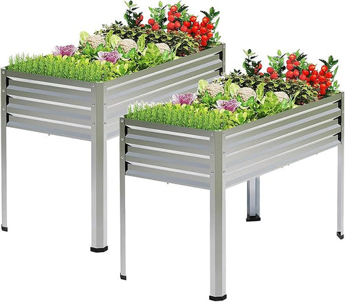 2PCS Galvanized Raised Garden Bed by FOYUEE
