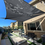 SUNLAX Sun Shade Sail 8' x 8' x 8' Graphite Grey Triangle Canopy Sail Shade by SUNLAX