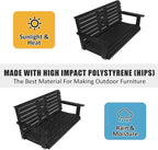 Poly Lumber 3-Seat Porch Swing, HIPS 5-Feet Bench Swing - Image 6