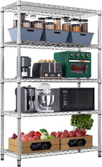 1750 LBS Storage Shelves 5-Tier Utility Shelving Unit Steel Organizer Wire Rack by MEIGAOPLASTICANDMETALHKCOLIMITED