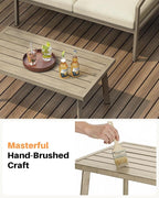 Patio Coffee Table, Never-Rust Aluminum Outdoor Coffee Table - Image 6