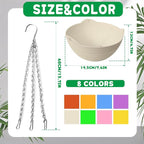 8 Pack 8 Inch Plastic Self Watering Hanging Planters, Colorful Hanging Basket - Image 2
