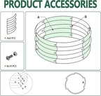 3PCS 2x2x1FT Galvanized Raised Garden Bed Kit, Vegetable Boxes-Round Metal - Image 4
