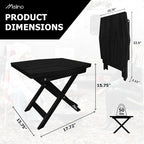 Melino Wooden Folding Outdoor Side Table, FSC Certified Acacia Weatherproof - Image 3