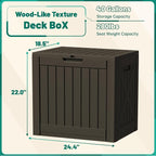 Devoko 40 Gallon Deck Box Outdoor Storage Box Waterproof - Image 7