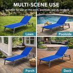 Kozyard Outdoor Foldable Lounge Chair, Aluminum Frame Patio Lounger - Image 7