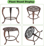 OwnMy Heavy Duty Cast Iron Plant Stand Vintage Wrought Iron Flower Pot Holder - Image 4