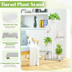 iDavosic.ly 4 Tier Plant Stand Indoor Outdoor, Tiered Corner Multiple Flower - Image 3