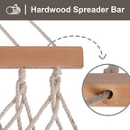 SUNCREAT Hammocks Traditional Rope Double Hammock - Image 3